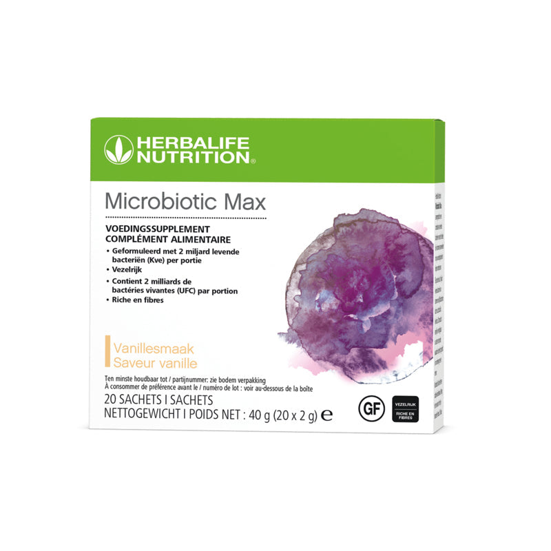 Microbiotic Max vanille 20 sachets par boîte 2 g