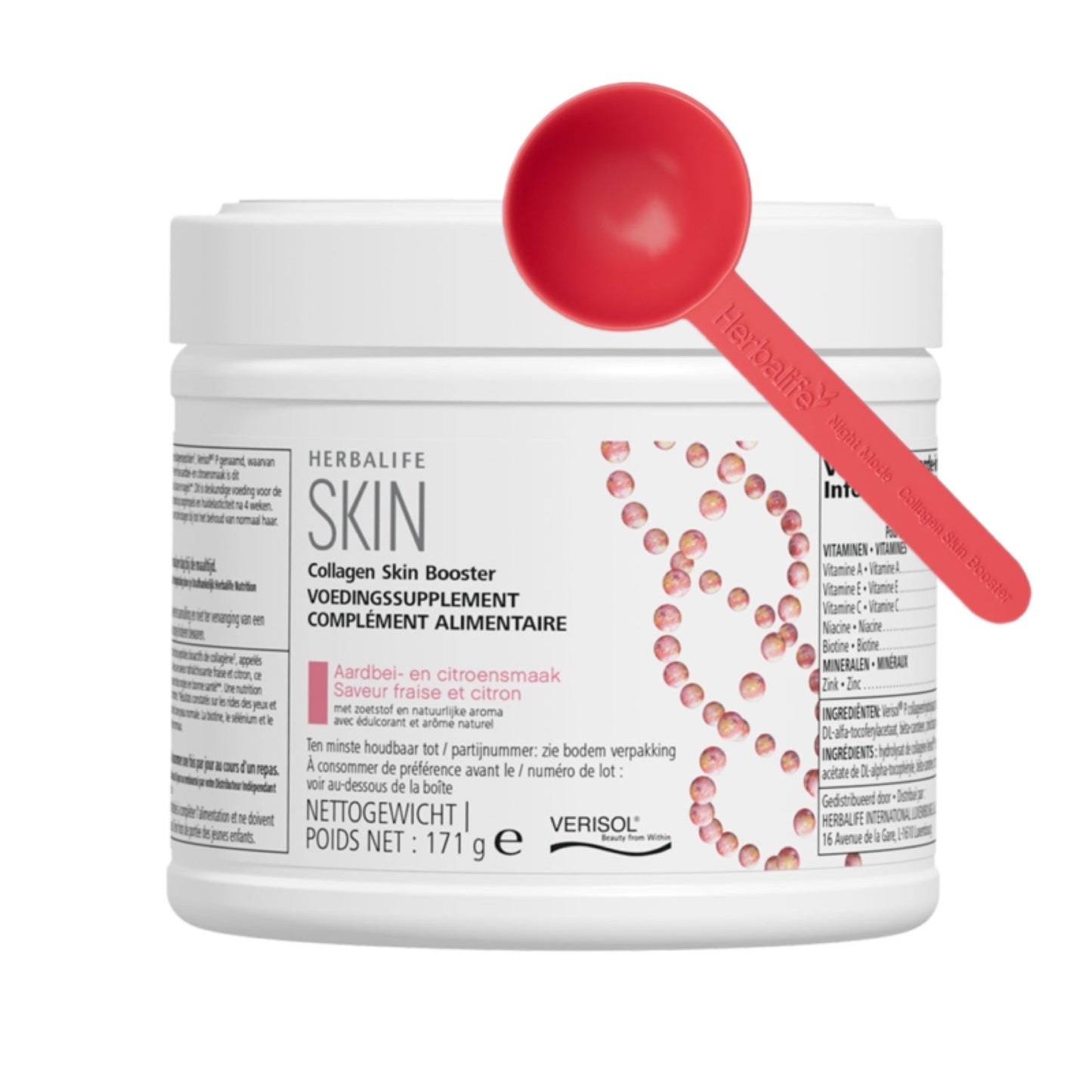 Collagen Skin Booster Saveur fraise et citron 171 g Cuillère doseuse écofriendly incluse!